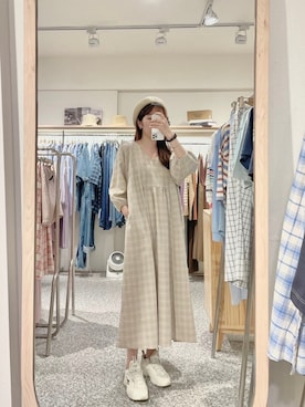 「QUEEN SHOP（クイーンショップ）のアイテム（帽子）」を使った、QUEEN SHOPさん（レディース・160cm）の春コーディネート