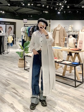 「QUEEN SHOP（クイーンショップ）のアイテム（帽子）」を使った、QUEEN SHOPさん（レディース・158cm）の春コーディネート