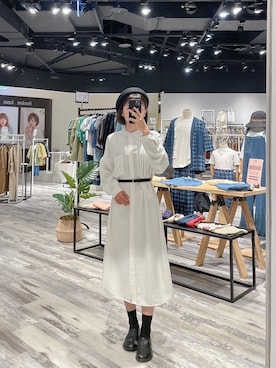 「QUEEN SHOP（クイーンショップ）のアイテム（帽子）」を使った、QUEEN SHOPさん（レディース・160cm）の春コーディネート