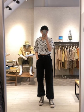 「通勤穿搭」｜「アイテム（スウェットパンツ）」を使った、QUEEN SHOPさん（レディース・167cm）の夏コーディネート