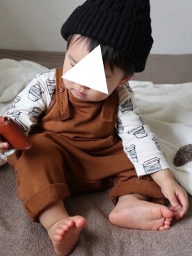 「HOGAN（ホーガン）のアイテム」を使った、rioᐝさん（キッズ・80cm）の秋コーディネート