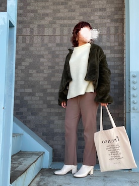 erinaさん（レディース・153cm）の冬コーディネート