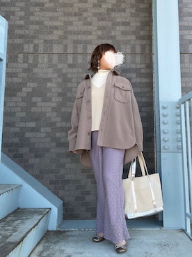 「Honeys（ハニーズ）のアイテム（その他アウター）」を使った、erinaさん（レディース・153cm）の春コーディネート
