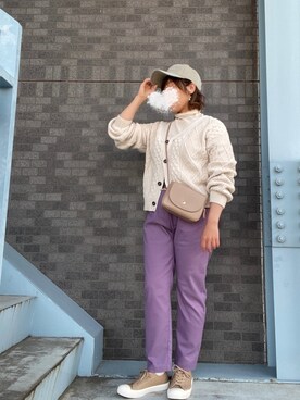 「RiNc （リンク）のアイテム（アクセサリー）」を使った、erinaさん（レディース・153cm）の春コーディネート