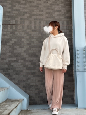 「RiNc （リンク）のアイテム（アクセサリー）」を使った、erinaさん（レディース・153cm）の春コーディネート