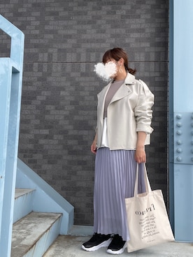 ライダースジャケットを使った ロングスカート の人気ファッションコーディネート Wear