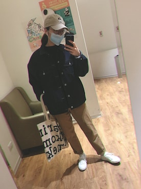 「ニコアンド」｜「アイテム（デニムジャケット）」を使った、イツさん（レディース・165cm）の春コーディネート