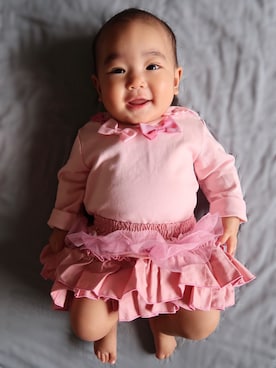 「髪の毛欲しい」｜ぽーちゃんさん（キッズ・60cm）の夏コーディネート