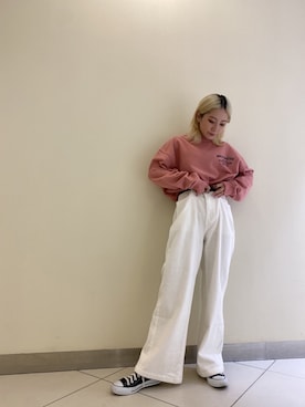 「コーディネート」｜「アイテム（スウェット）」を使った、M7さん（レディース・155cm）の秋コーディネート