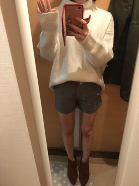 「JEANASIS（ジーナシス）のアイテム（ブーティ）」を使った、Misaさん（レディース・156cm）の春コーディネート