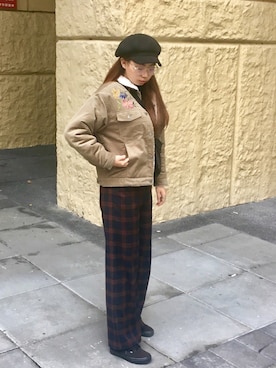 「Simplicite（サンプリシテ）のアイテム（ブルゾン）」を使った、Betty Yuanさん（レディース・164cm）の冬コーディネート