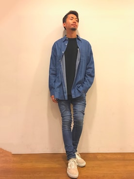 「SEVENDAYS=SUNDAY（セブンデイズサンデイ）のアイテム（パンツ）」を使った、HAINEさん（メンズ・175cm）の夏コーディネート