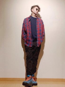 「SEVENDAYS=SUNDAY（セブンデイズサンデイ）のアイテム（パンツ）」を使った、HAINEさん（メンズ・176cm）の冬コーディネート