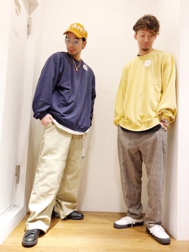 「JERZEES（ジャージーズ）のアイテム」を使った、HAINEさん（メンズ・176cm）の冬コーディネート