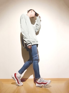 「JERZEES（ジャージーズ）のアイテム」を使った、HAINEさん（メンズ・176cm）の春コーディネート