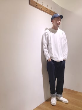 「SEVENDAYS=SUNDAY（セブンデイズサンデイ）のアイテム（パンツ）」を使った、HAINEさん（メンズ・176cm）の夏コーディネート