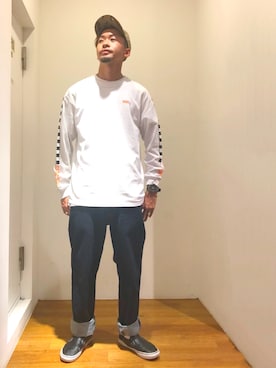 「SEVENDAYS=SUNDAY（セブンデイズサンデイ）のアイテム（パンツ）」を使った、HAINEさん（メンズ・176cm）の秋コーディネート