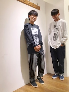 「SEVENDAYS=SUNDAY（セブンデイズサンデイ）のアイテム（パンツ）」を使った、HAINEさん（メンズ・176cm）の秋コーディネート