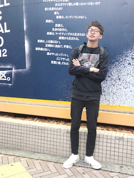 「SEVENDAYS=SUNDAY（セブンデイズサンデイ）のアイテム（パンツ）」を使った、HAINEさん（メンズ・176cm）の秋コーディネート