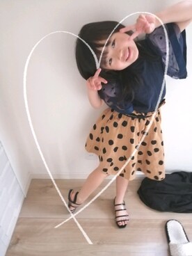 「CIAOPANIC TYPY（チャオパニックティピー）のアイテム（サンダル）」を使った、さくら❀さん（キッズ・110cm）の夏コーディネート