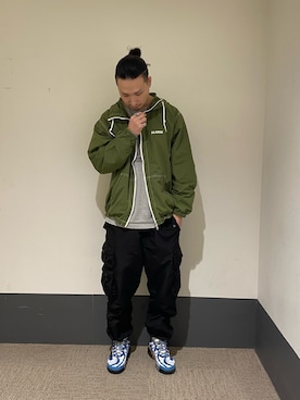 「XLARGE（エクストララージ）のアイテム（ナイロンジャケット）」を使った、藤沢 拓さん（メンズ・181cm）の冬コーディネート