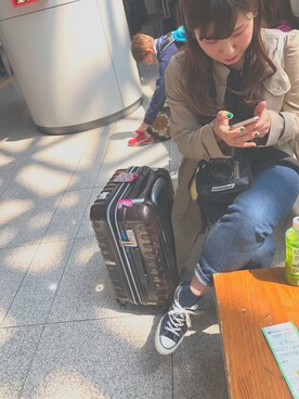 スーツケース キャリーバッグを使った 韓国旅行 の人気ファッションコーディネート Wear