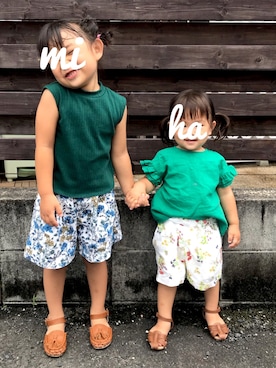 「ボタニカル」｜Ⓜ︎さん（キッズ・100cm）の夏コーディネート