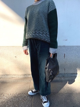 「08sircus（ゼロエイトサーカス）のアイテム」を使った、ayaneさん（レディース・155cm）の秋コーディネート