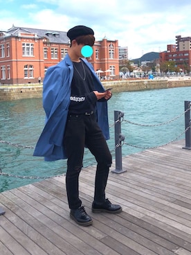 「レトロ」｜「アイテム（トレンチコート）」を使った、Hiroさん（メンズ・171cm）の秋コーディネート