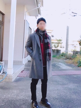 「2018マイベストコーデ」｜「アイテム（スラックス）」を使った、SHINICHIさん（メンズ・168cm）の冬コーディネート