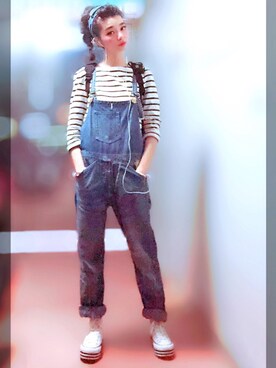 Levi S Vintage Clothing ビブオーバーオールを使ったレディース人気ファッションコーディネート Wear