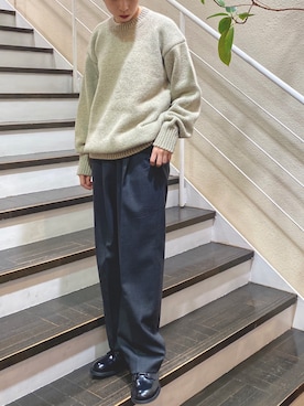 ウールイージーパンツを使ったレディース人気ファッションコーディネート Wear