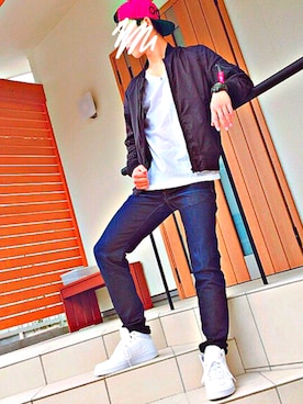 「ALPHA（アルファ）のアイテム（その他アウター）」を使った、seiyaさん（メンズ・176cm）の春コーディネート