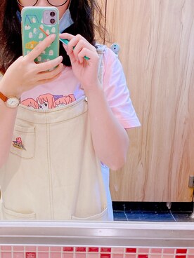 「BT21（ビーティーイシビル）のアイテム」を使った、yuchi77さん（レディース・154cm）の夏コーディネート