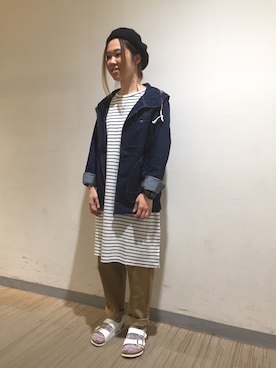 「grn」｜「アイテム（ハンチング/ベレー帽）」を使った、RIKAさん（レディース・159cm）の秋コーディネート