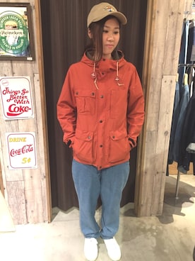 「リバーシブル」｜「アイテム（マウンテンパーカー）」を使った、RIKAさん（レディース・159cm）の秋コーディネート