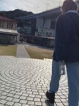 「GU（ジーユー）のアイテム（スウェット、グリーン系）」を使った、Na▹さん（レディース・154cm）の春コーディネート