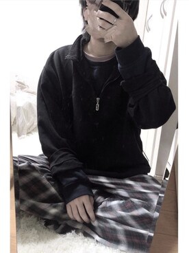 「FILA（フィラ）のアイテム（パーカー）」を使った、Hanくん ／ 相互100%さん（メンズ・180cm）の春コーディネート
