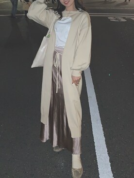 「apres jour（アプレジュール）のアイテム（バレエシューズ）」を使った、ᵕ̈さん（レディース・159cm）の冬コーディネート
