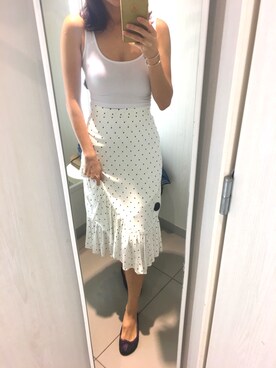 「H&M（エイチ・アンド・エム）のアイテム（タンクトップ）」を使った、Ashlee さん（レディース・165cm）の夏コーディネート