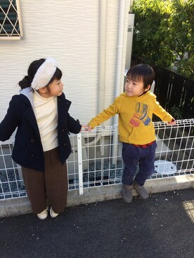 「LAGOM（LAGOM）のアイテム（ジャケット/アウター）」を使った、emi_mitoさん（キッズ・110cm）の冬コーディネート
