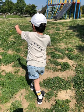 「OLD NAVY（オールドネイビー）のアイテム（帽子）」を使った、emi_mitoさん（キッズ・110cm）の夏コーディネート