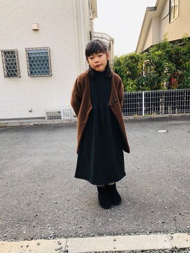 「ムートン」｜「アイテム（その他）」を使った、emi_mitoさん（キッズ・124cm）の冬コーディネート