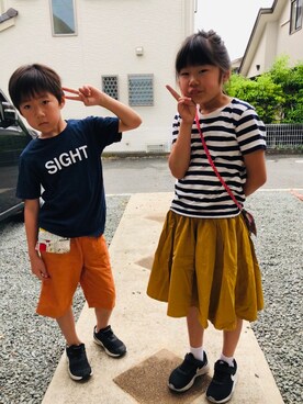 emi_mitoさん（キッズ・124cm）の夏コーディネート