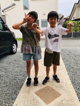 emi_mitoさん（キッズ・124cm）の夏コーディネート