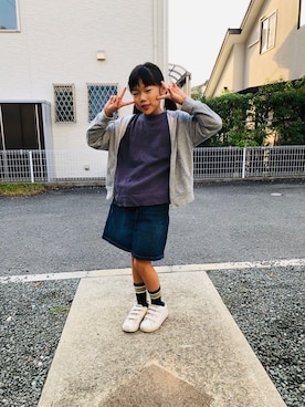 「FREAK'S STORE（フリークスストア）のアイテム（ワンピース/ドレス）」を使った、emi_mitoさん（キッズ・129cm）の秋コーディネート