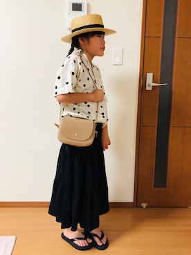 「アイテム（ビーチサンダル）」を使った、emi_mitoさん（キッズ・130cm）の夏コーディネート