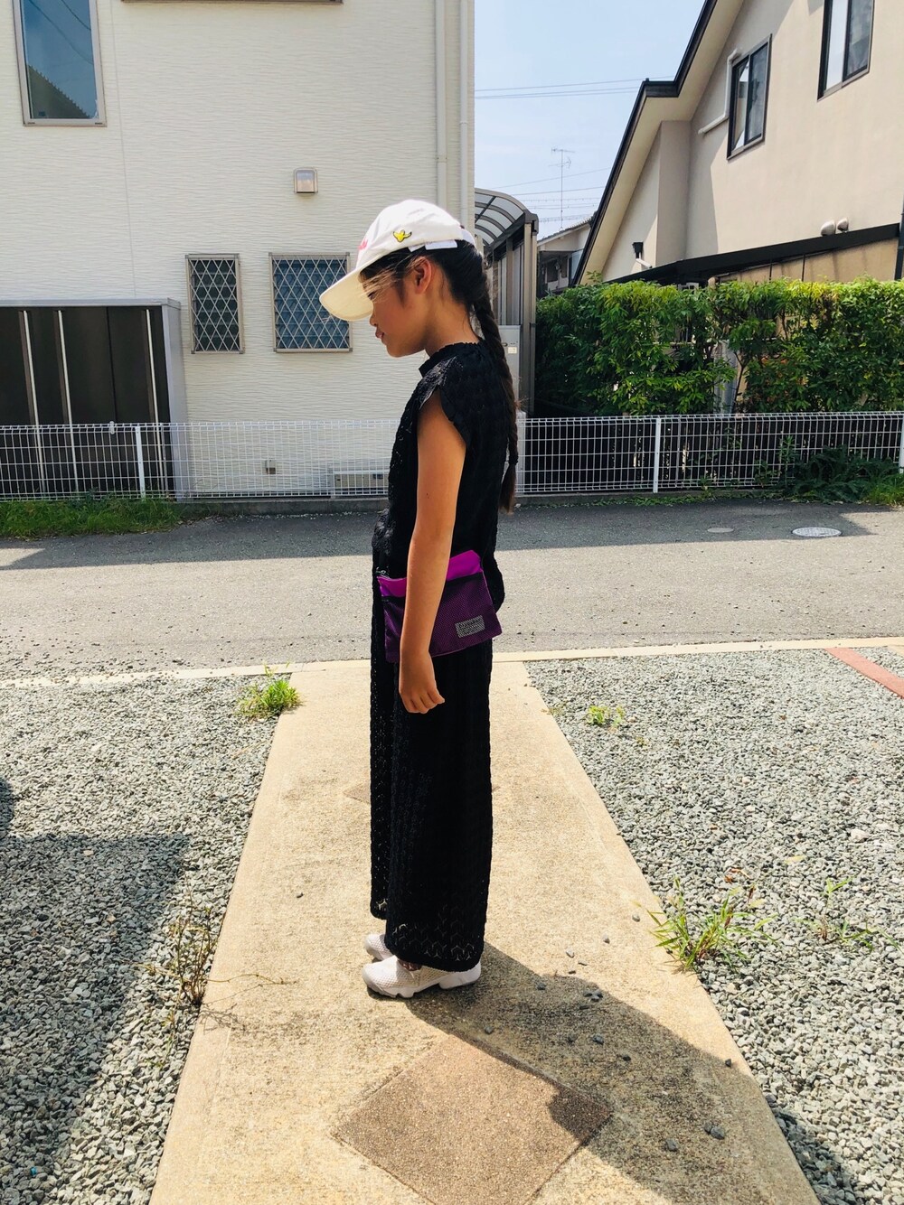 「むすめ服、GU、キャップ、スボーツミックス、休日スタイル、セットアップ」｜「前向きあやか❤️のアイテム（その他、その他）」を使った、emi_mitoさん（キッズ・130cm）の夏コーディネートの1枚目の写真