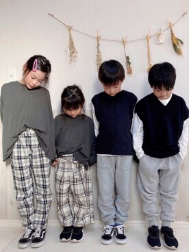 「2020秋チェッカーず」｜emi_mitoさん（キッズ・134cm）の秋コーディネート