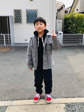 「URBAN RESEARCH Sonny Label（アーバンリサーチサニーレーベル）のアイテム（ブルゾン）」を使った、emi_mitoさん（キッズ・134cm）の冬コーディネート
